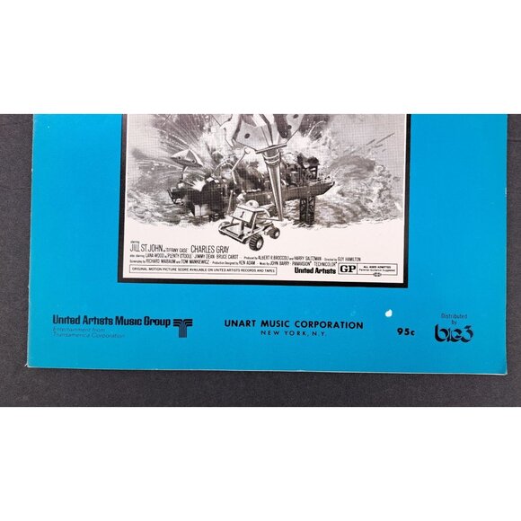 Vintage Diamonds Are Forever Sheet Music Sean Connery James Bond 1971 Movie 007 - Picture 2 of 5